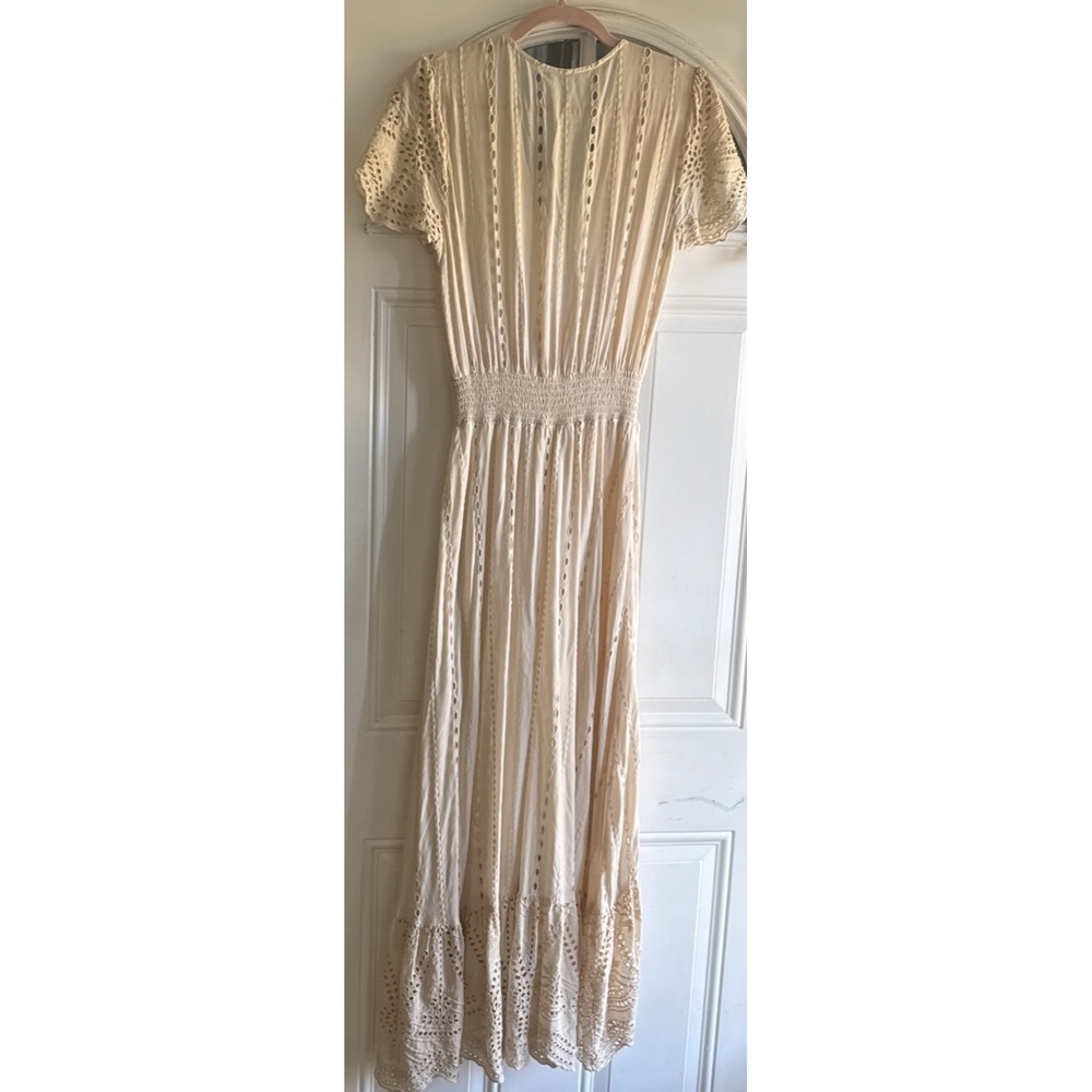 YFB Young Fabulous & Broke Costa Eyelet High Low Dress Ivory Medium - Picture 5 of 14